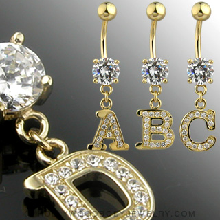 Measures 44x17mm JewelryWeb MDR187627Y 14k Yellow Gold Cubic Zirconia 14 Gauge Dangling Drops Body Jewelry Belly Ring